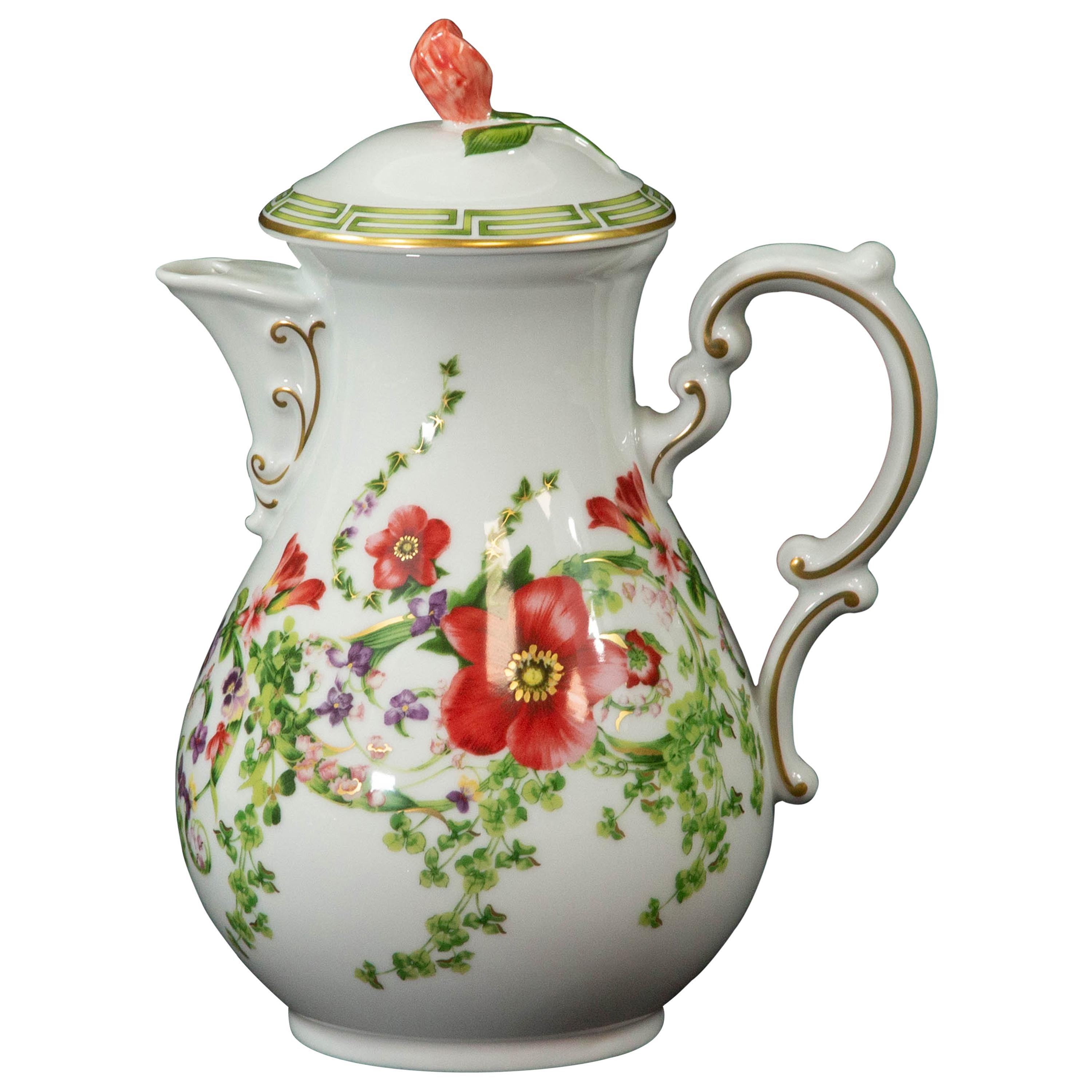 Rosenthal Versace, Flower Fantasy, Coffee Pot For Sale at 1stDibs