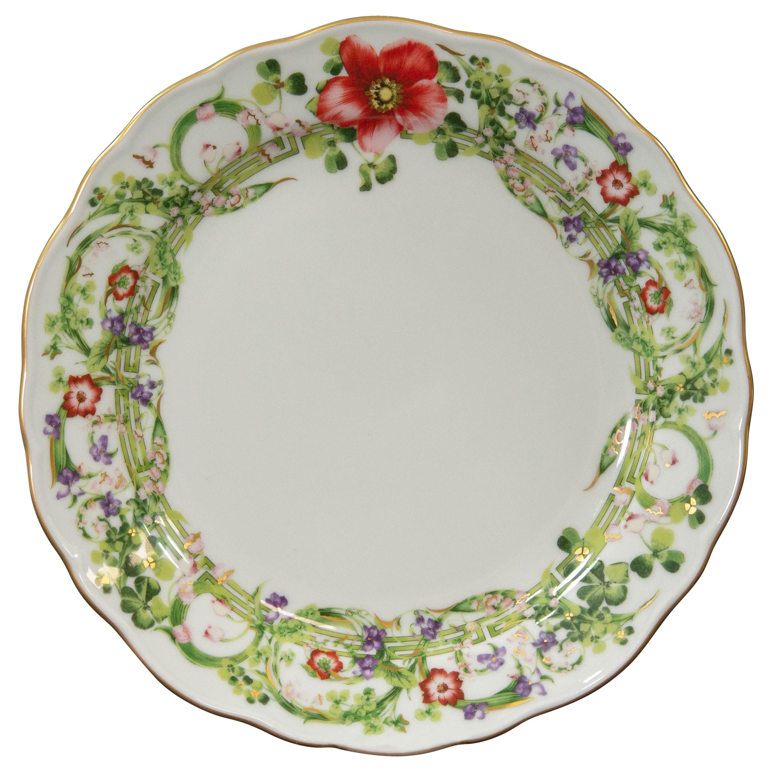 Rosenthal Versace, Flower Fantasy, Lunch/Appetizer Plate