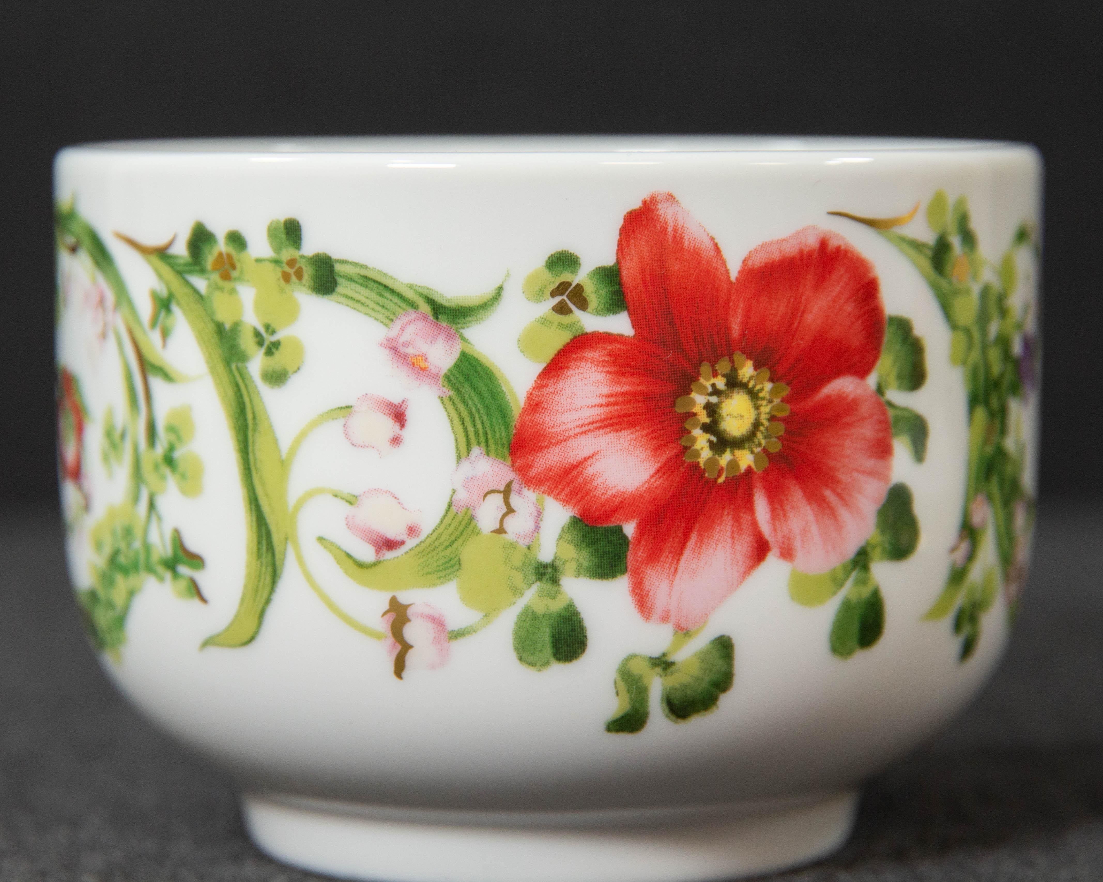 Contemporary Rosenthal Versace, Flower Fantasy, Sugar Bowl For Sale