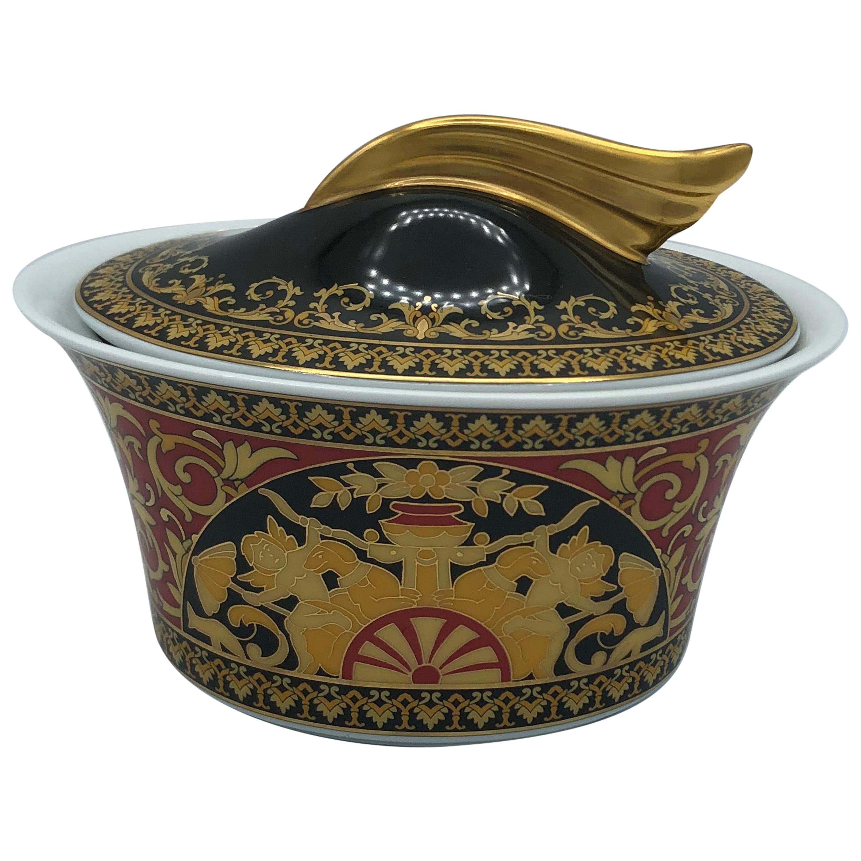 Rosenthal Versace Ikarus Medusa Sugar Bowl Design Paul Whimsical 