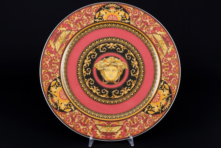 Rosenthal Versace Medusa 6 Charger Plates For Sale at 1stDibs