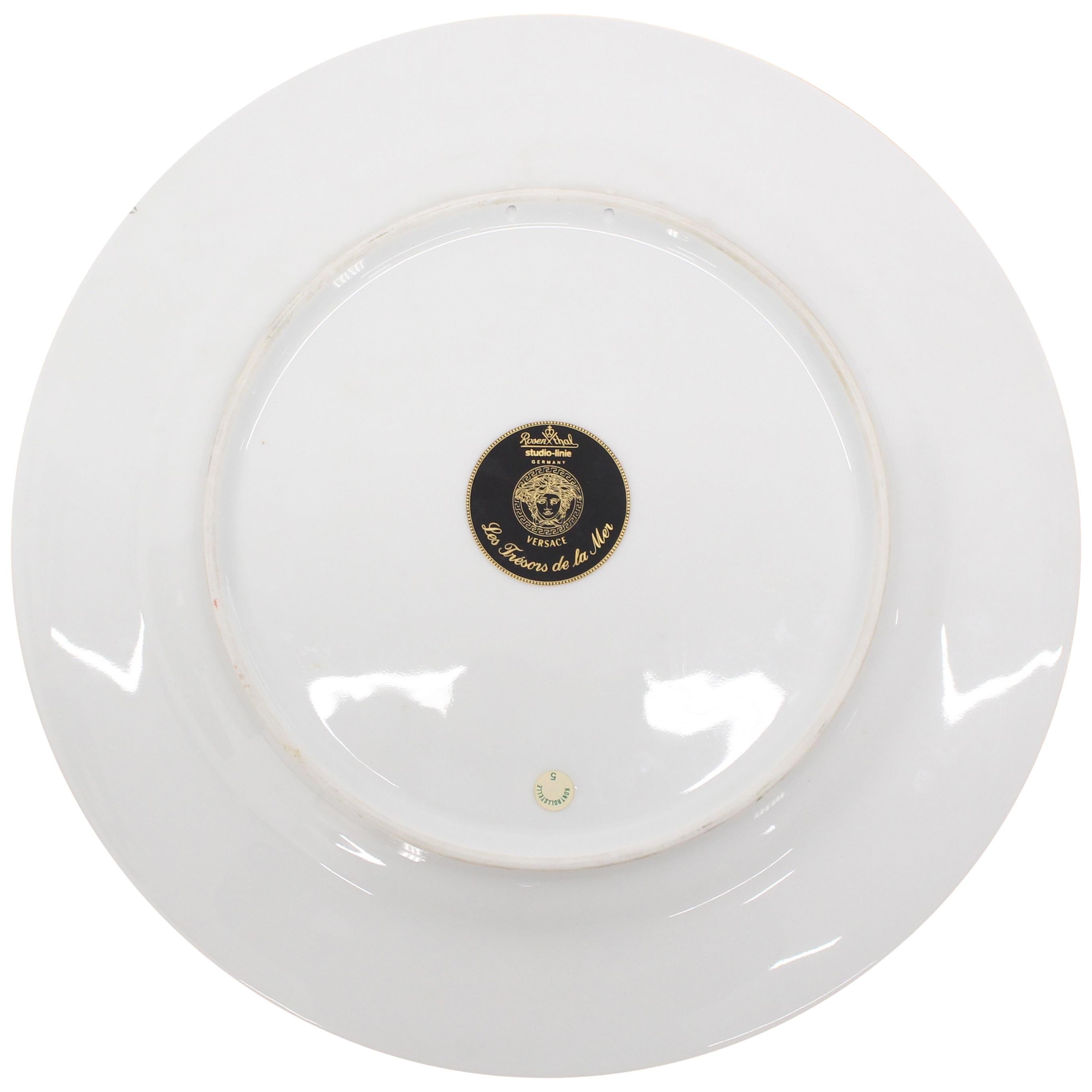 Rosenthal Versace Porcelain Charger Plate For Sale