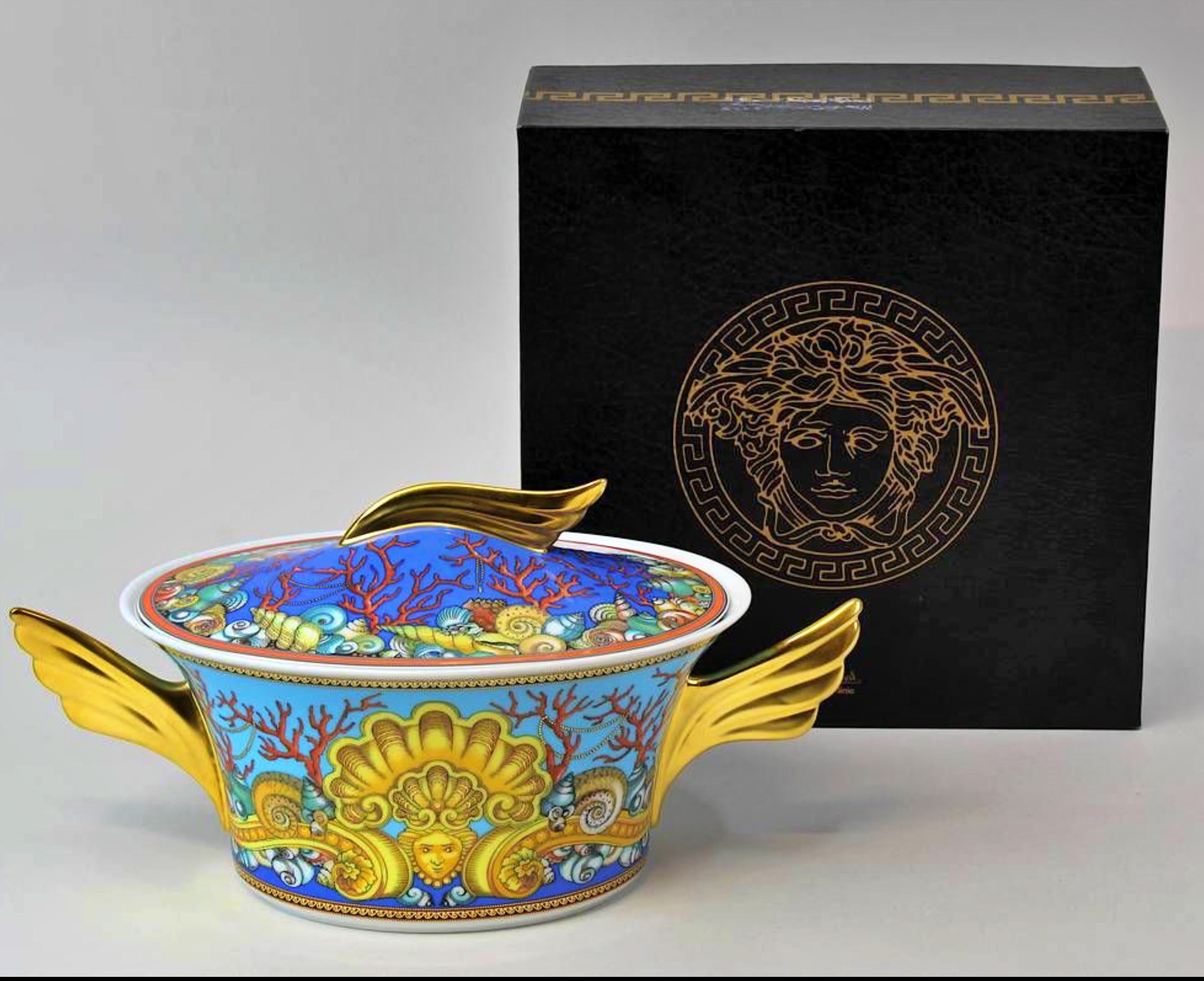 Soupière Versace de Rosenthal avec couvercle,  « Les Tresors de la Mer » Paul Wunderlich Bon état - En vente à Madrid, ES