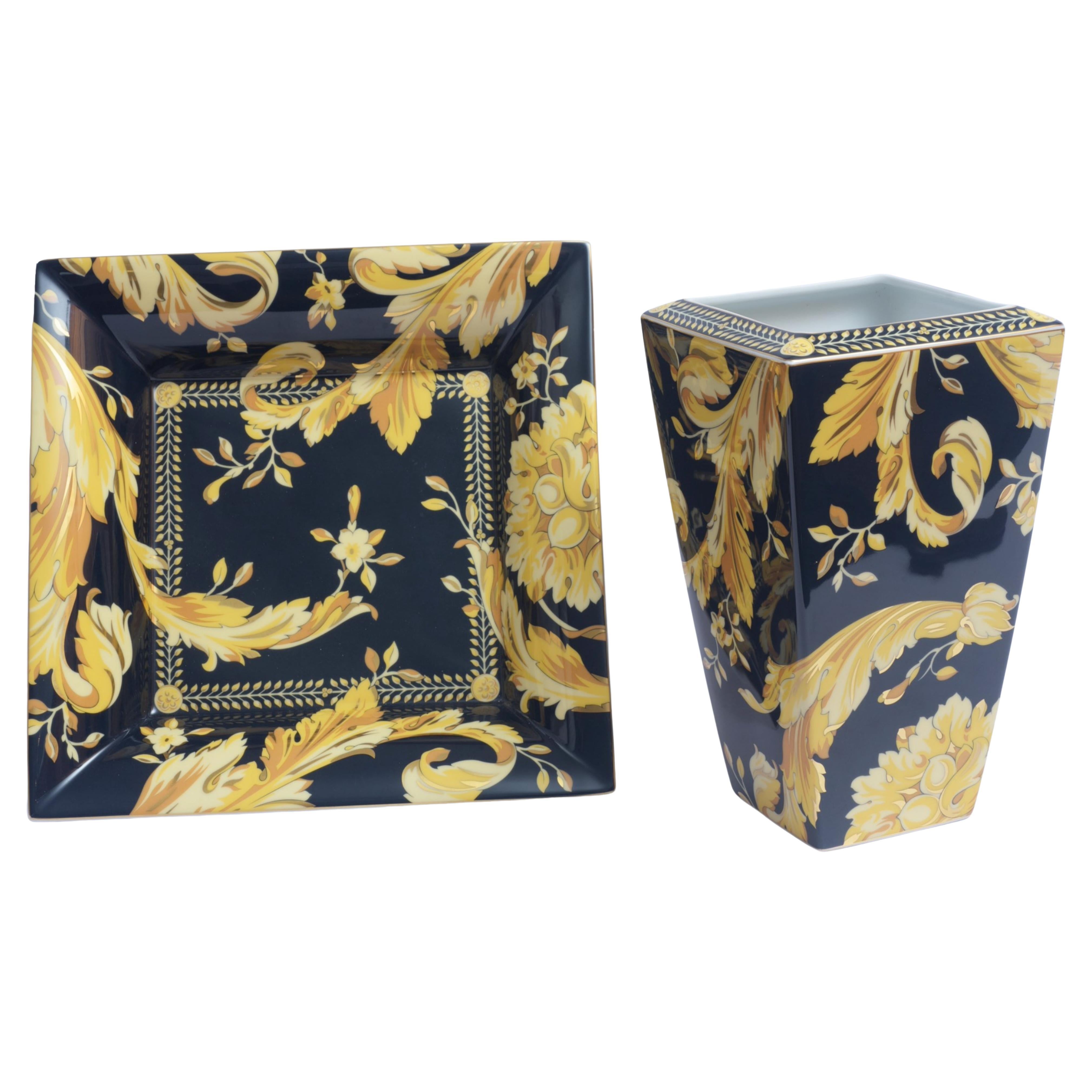 Rosenthal Versace - Plateau et vase Modèle de vanité