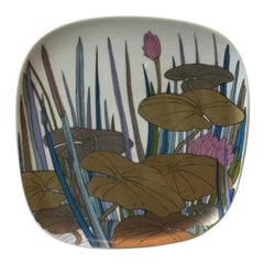 Piatto da parete Rosenthal in porcellana "Gigli", 1979, Italia