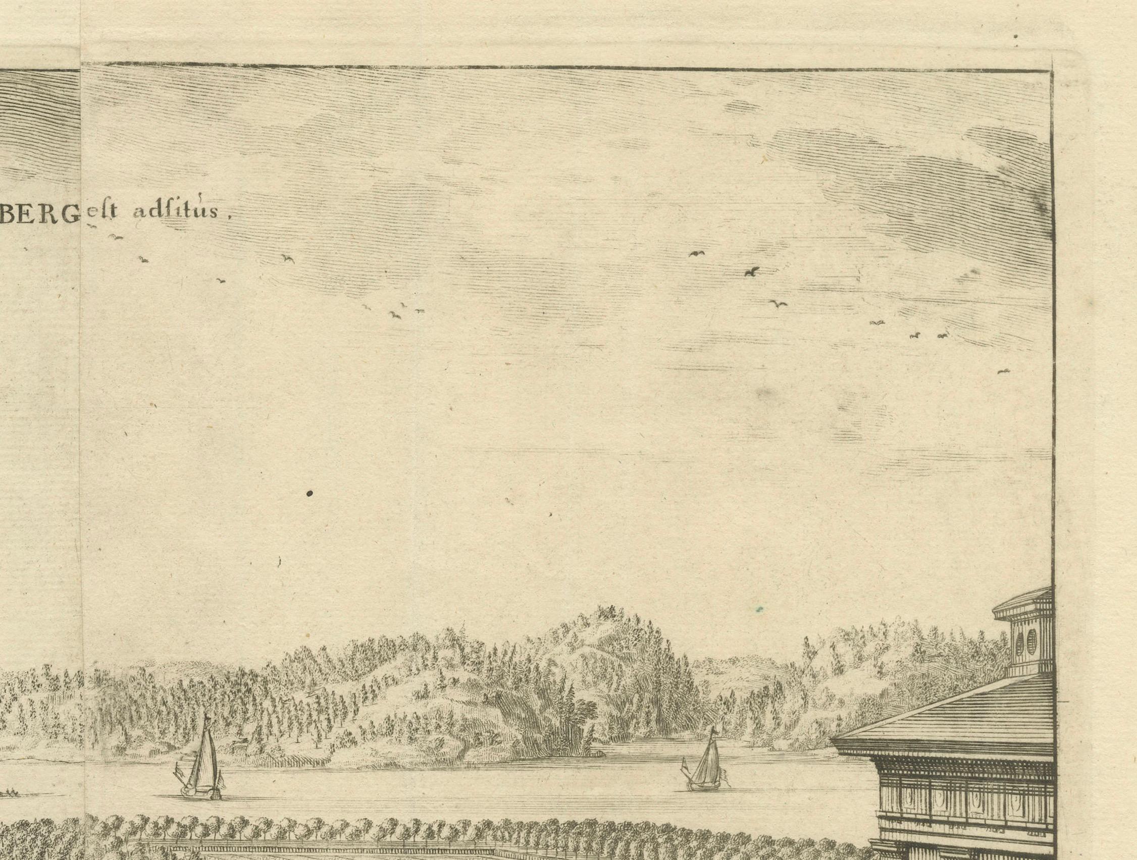 El Palacio y los Jardines de Rosersberg, cerca de Estocolmo, en el esplendor barroco de 1695 en Bastante bueno estado para la venta en Langweer, NL