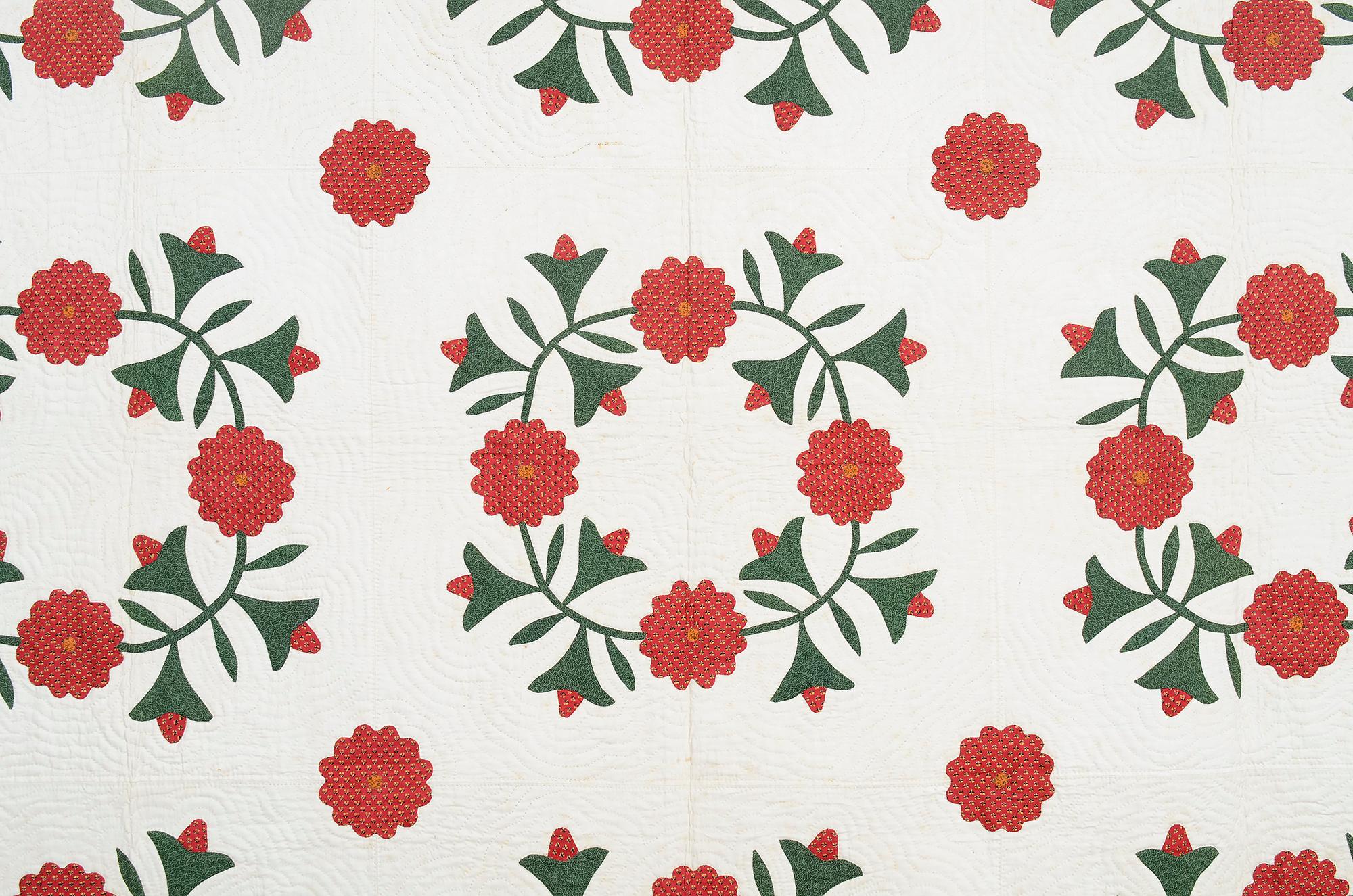 Country Roses and Bells Quilt For Sale