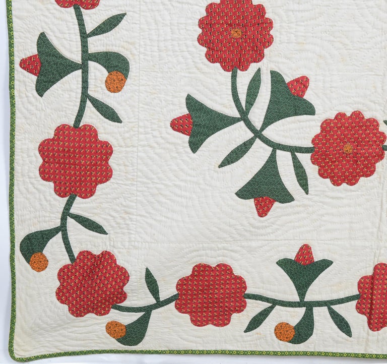 Roses and Bells Quilt For Sale at 1stDibs