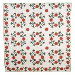 Colcha de rosas y campanas