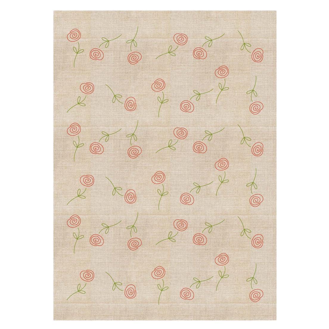 Roses Embroidered Carpet For Sale