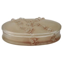 Roses en Relief, also called Guirlandes,  René Lalique Glass Box Introduced 1914