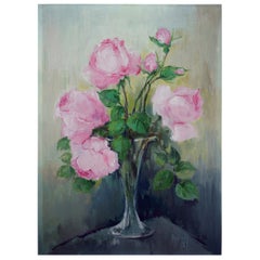 Roses Oil Painting, Still Life with Flowers, 1950