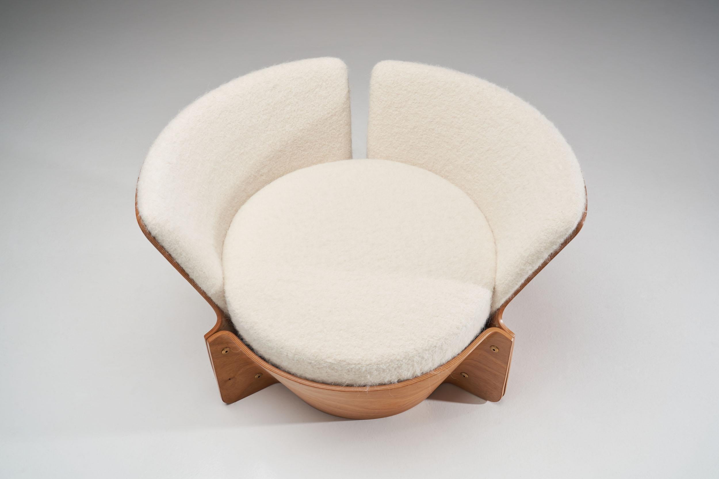 “Roset” Chair by Ole Gjerløv-Knudsen and Torben Lind, Denmark 1970s For Sale 1