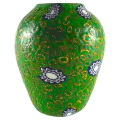 ROSETA murrina, with green and gold, by FRATELLI TOSO MURANO, 1950 circa