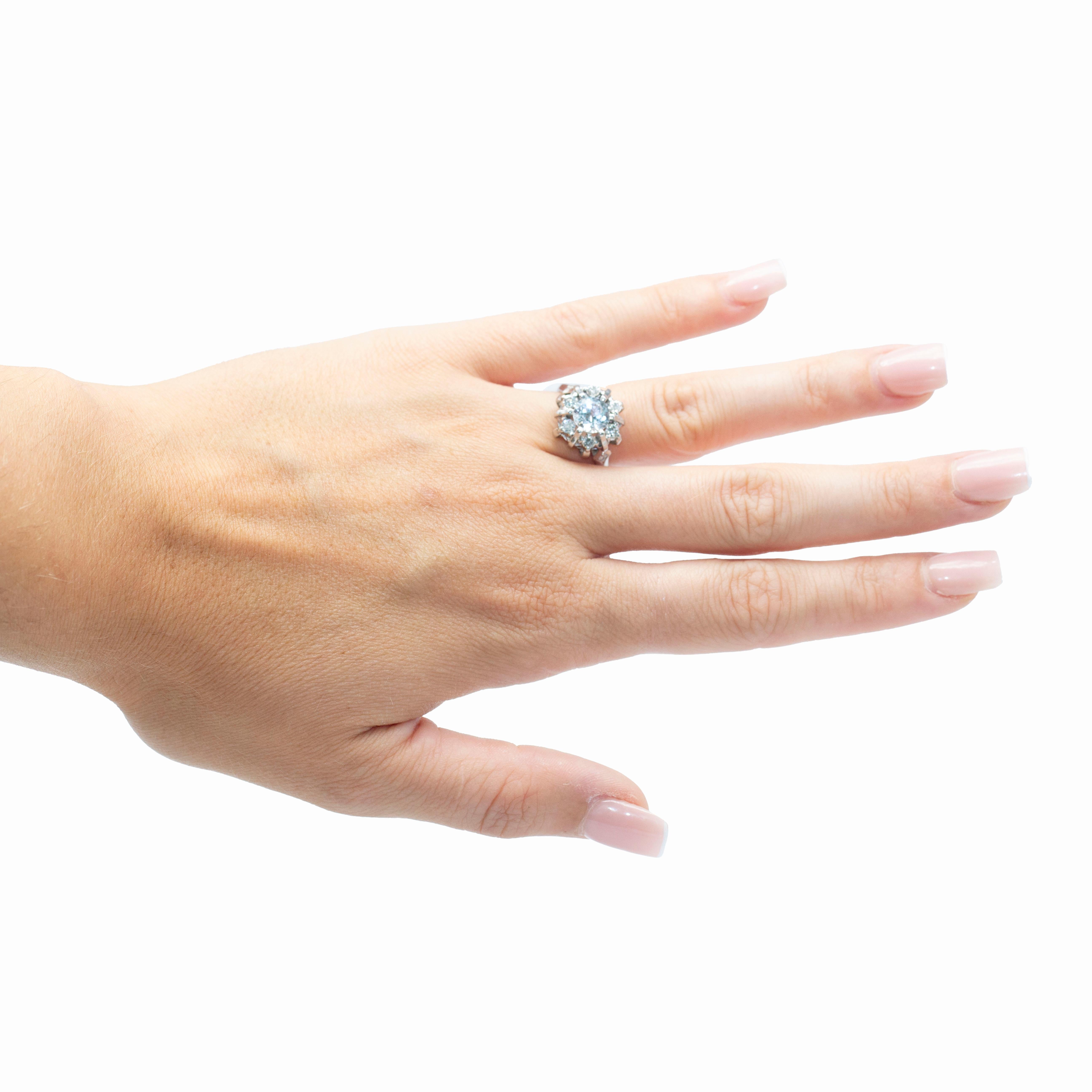 ROSETON Diamond and Beryl ring. For Sale 4