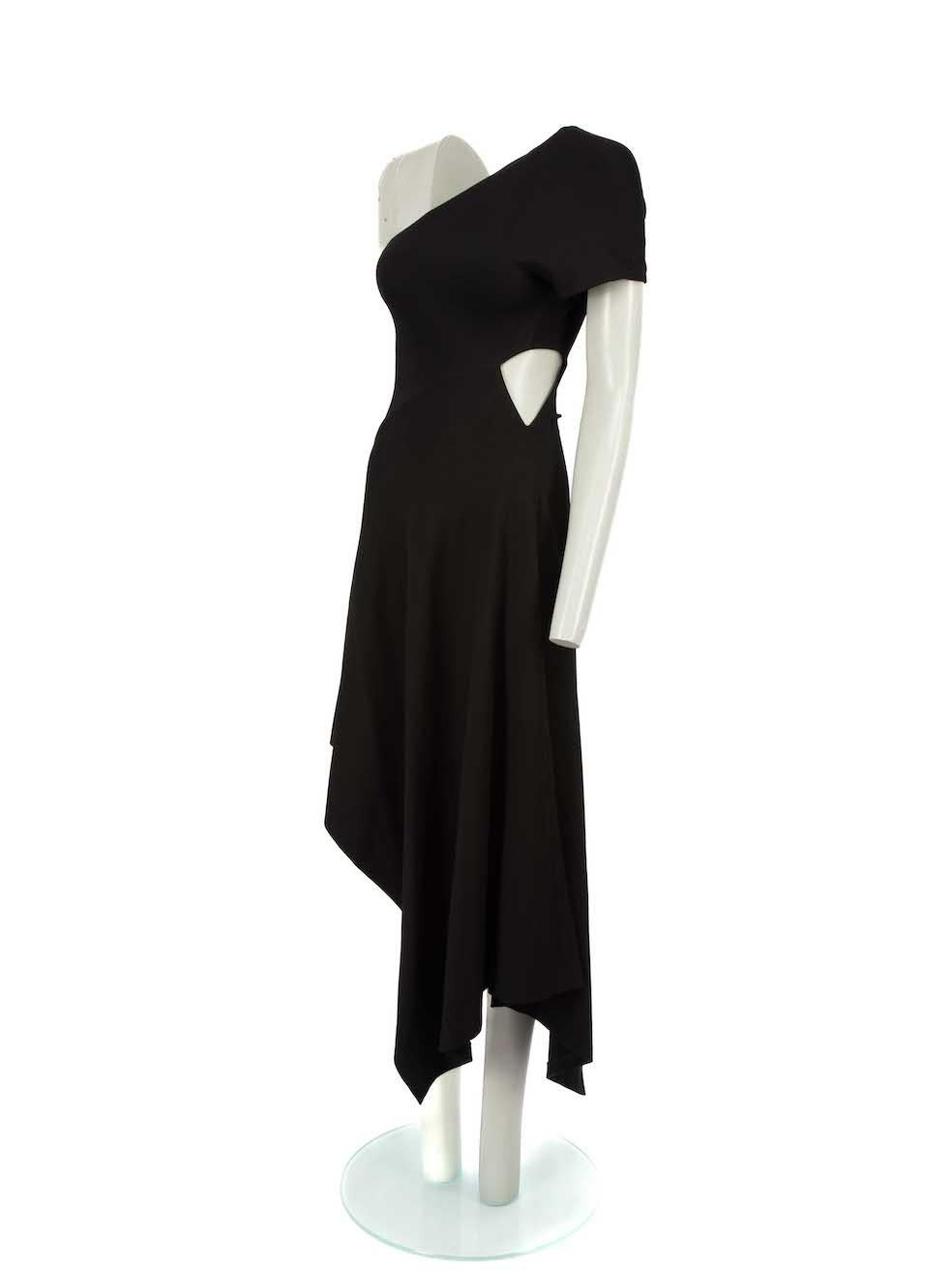 Women's Rosetta Getty Black Asymmetric Maxi Dress Size XS For Sale