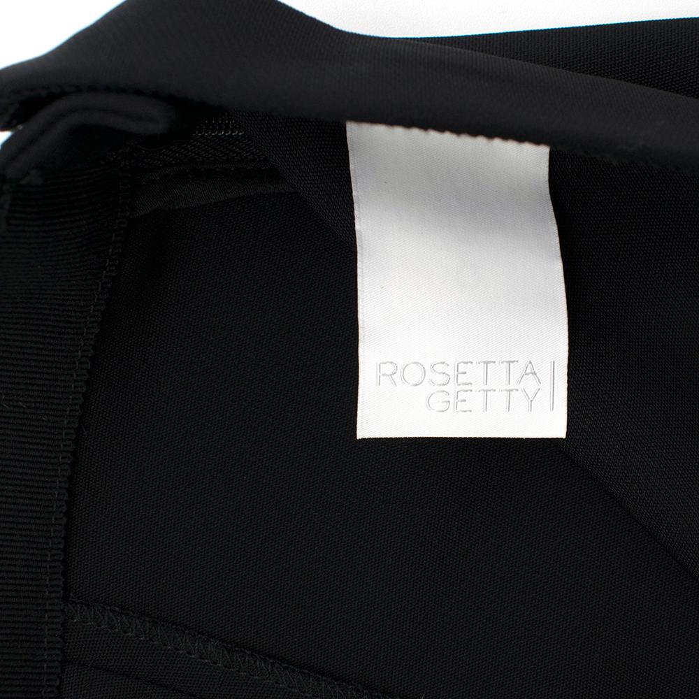 Women's Rosetta Getty Black Jersey Pintuck Flared Trousers Size US 4 For Sale