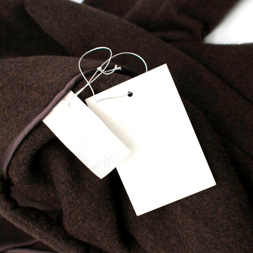 Black Rosetta Getty brown angora melton tailored coat - New Season - US6 For Sale