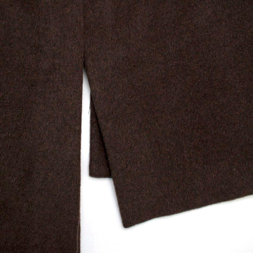 Rosetta Getty brown angora melton tailored coat - New Season - US6 For Sale 2