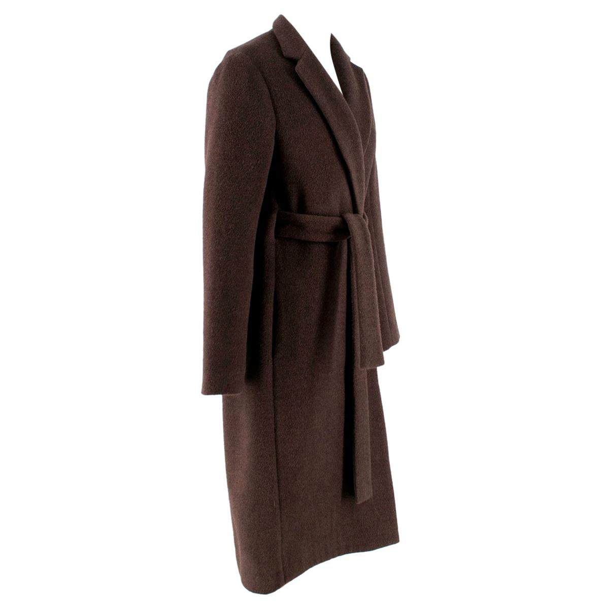 Rosetta Getty brown angora melton tailored coat - New Season - US6 For Sale