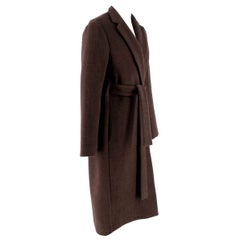 Rosetta Getty brown angora melton tailored coat - New Season - US6