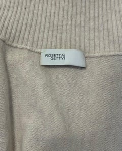 Rosetta Getty Ecru Mélange Cashmere Turtleneck Sweater XS Oversized Ribbed Trim
