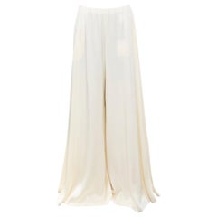 ROSETTA GETTY fluid satin woven minimalist palazzo utility wide leg pants US8 L