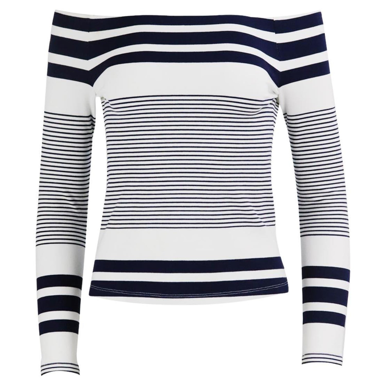 Rosetta Getty Off The Shoulder Striped Stretch Jersey Top Small For Sale at  1stDibs
