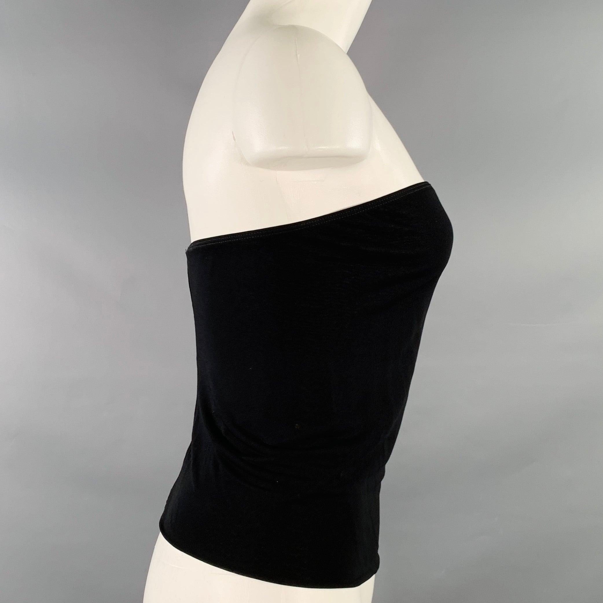 ROSETTA GETTY casual top
in a stretchy black viscose featuring a tube top style. Made in USA.Excellent Pre-Owned Condition. 

Marked:   M 

Measurements: 
  Bust: 30 - 33 inches Length: 14 inches  
  
  
 
Sui Generis Reference: 136945
Category: