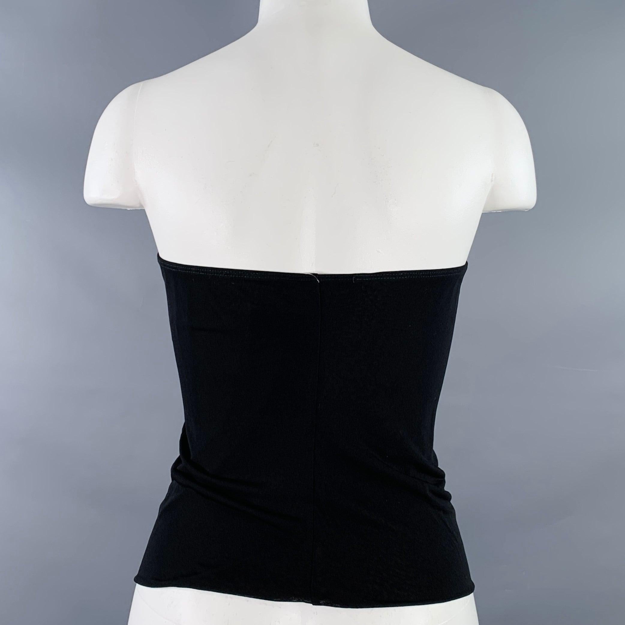 ROSETTA GETTY Size M Black Viscose Tube Casual Top In Excellent Condition For Sale In San Francisco, CA