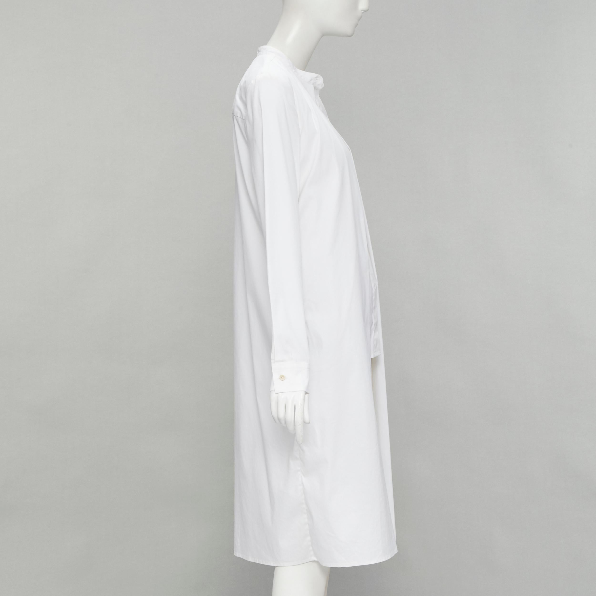 ROSETTA GETTY white cotton blend high low layered shirt US6 M In Excellent Condition For Sale In Hong Kong, NT