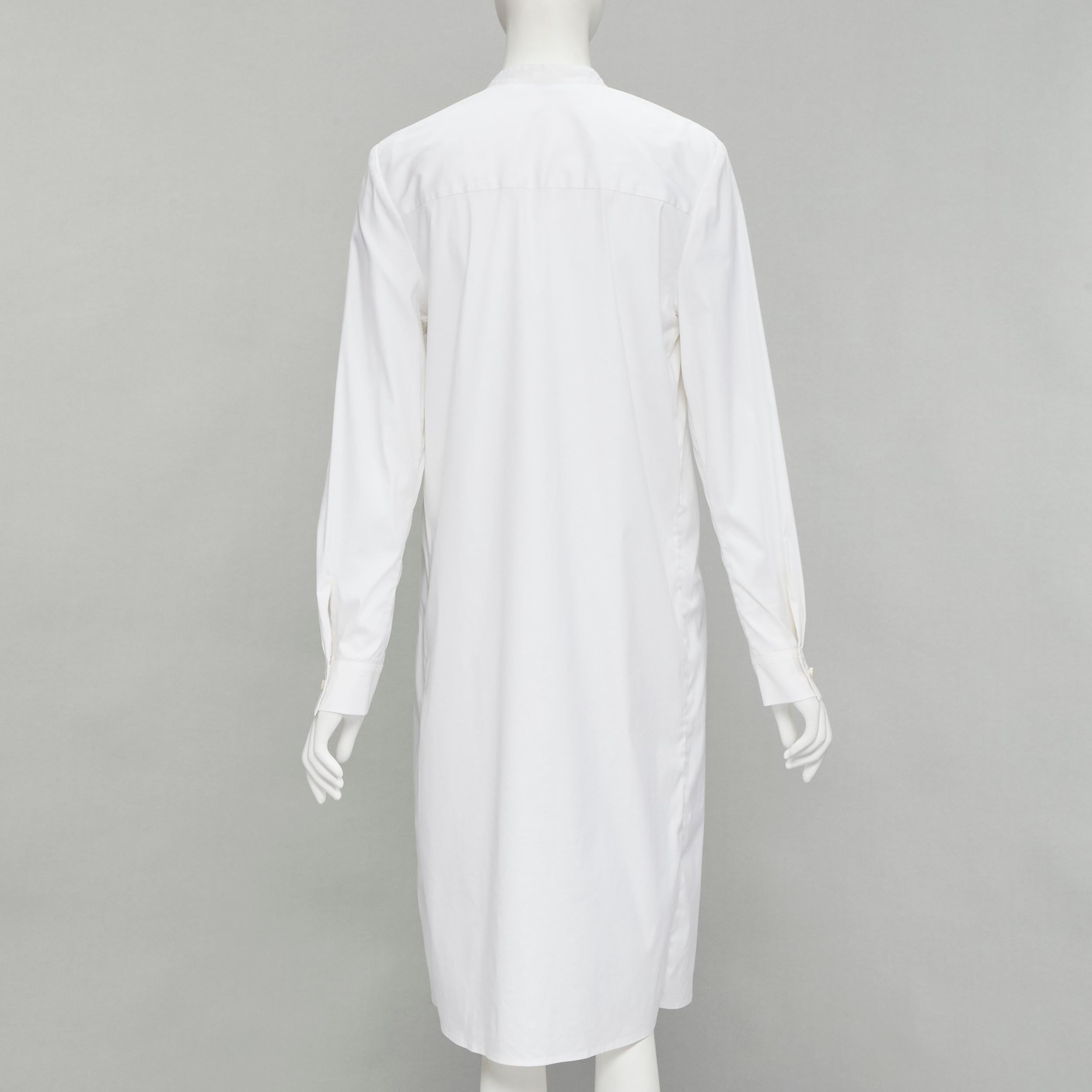 Women's ROSETTA GETTY white cotton blend high low layered shirt US6 M For Sale