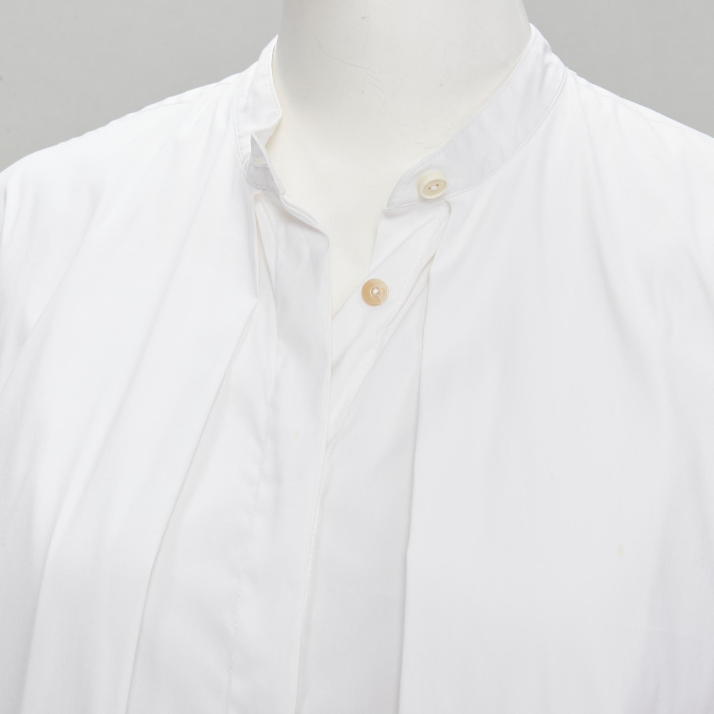 ROSETTA GETTY Weißes Hemd aus Baumwollmischung mit hohem, niedrigem Saum US6 M im Angebot 2