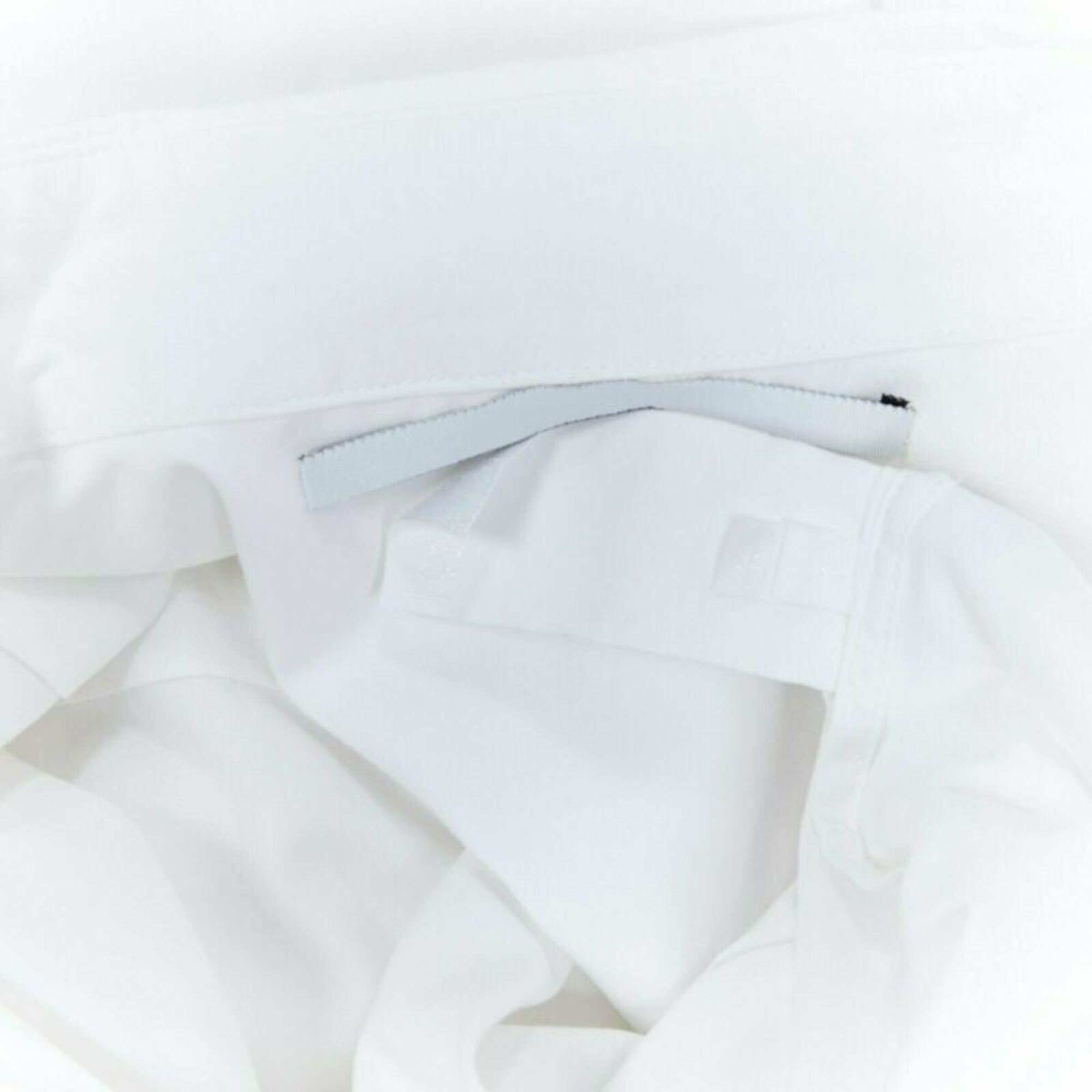ROSETTA GETTY white cotton maxi long shirt dress apron fold minimal tie US0 XS For Sale 4