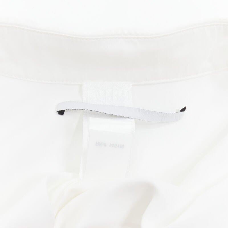 ROSETTA GETTY white viscose  long sleeve high low train hem shirt top US2 XS For Sale 4