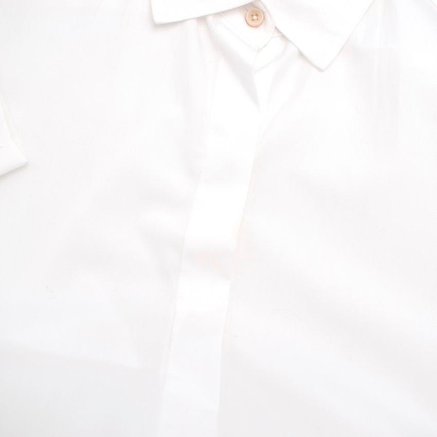 Gray Rosetta Getty White Wrap Shirt Dress - Size US4 For Sale
