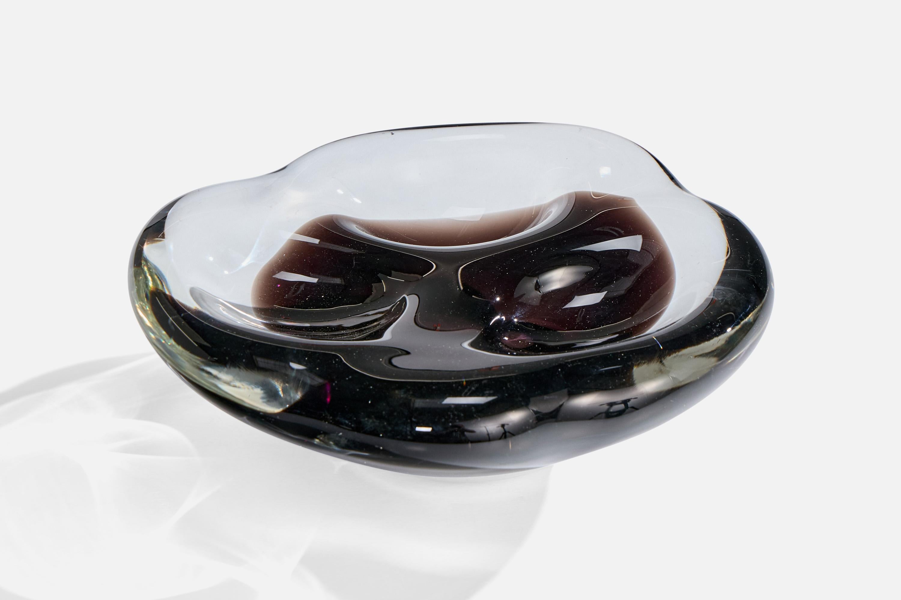 Italian Rosetta Murano, Vide Poche, Glass, Italy, 1970s For Sale