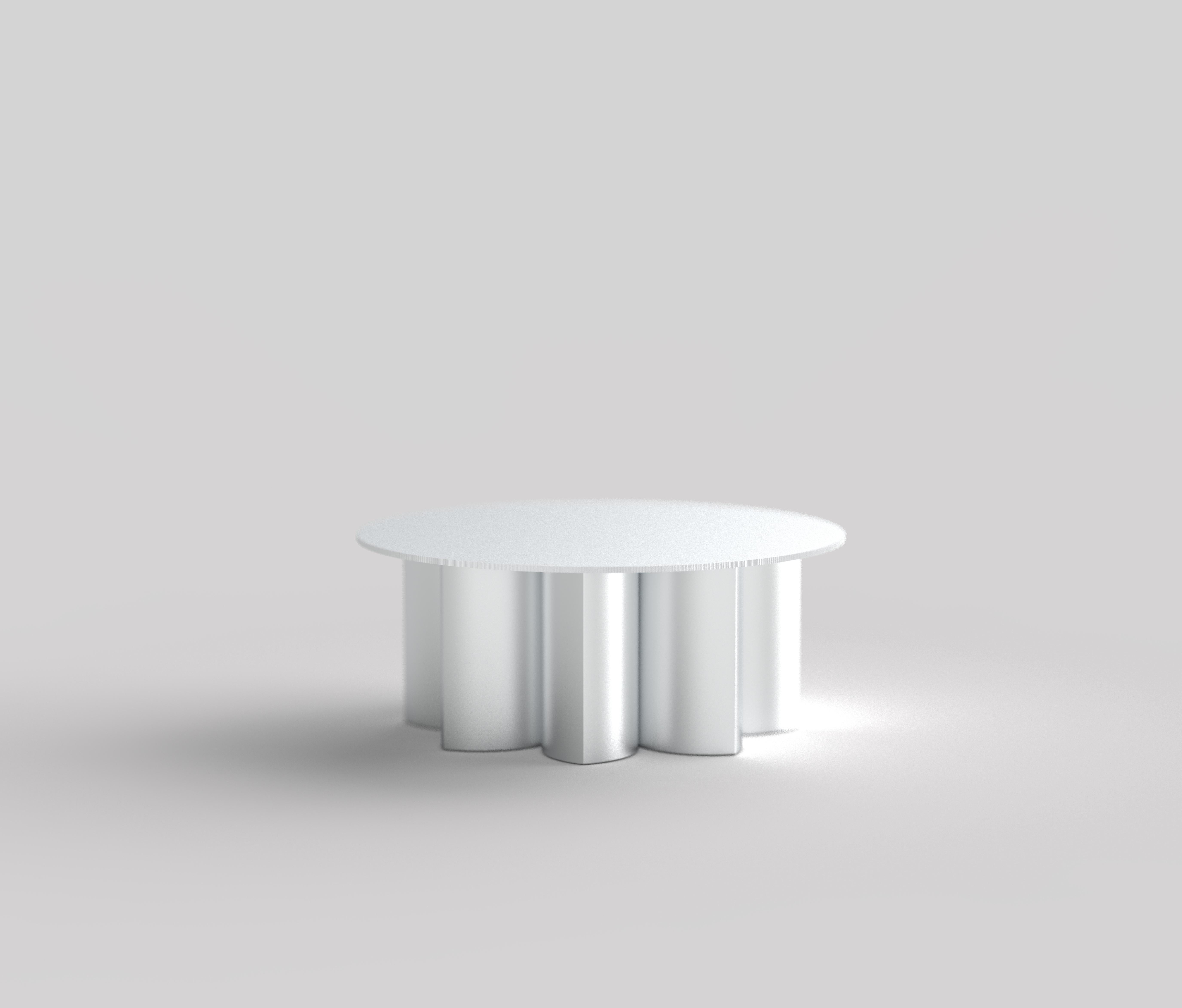 Modern Rosette Contemporary Coffee Table in Aluminium For Sale