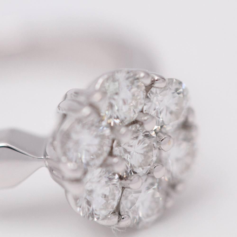 Rosette in White Gold with Diamonds. Second Hand For Sale 1