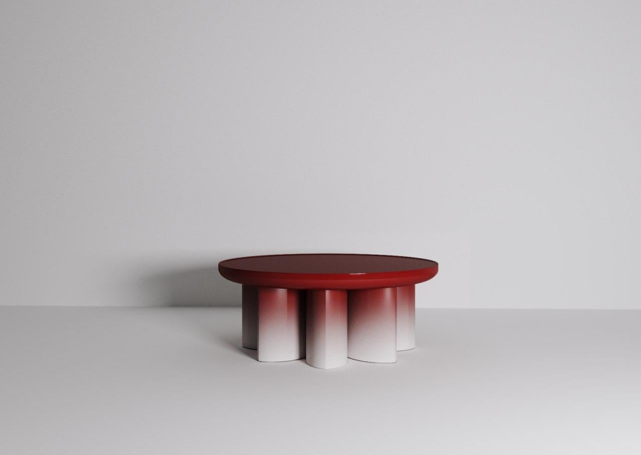 Rosette table by Jirí Krejcirík
Dimensions: 85 x 85 x 38 cm
Material: steel + aluminium


The tables entitled Odyssey and Kalokagathos represent the dialogue between the aesthetics of ancient Greece and the aesthetics of Slovene architect Josip