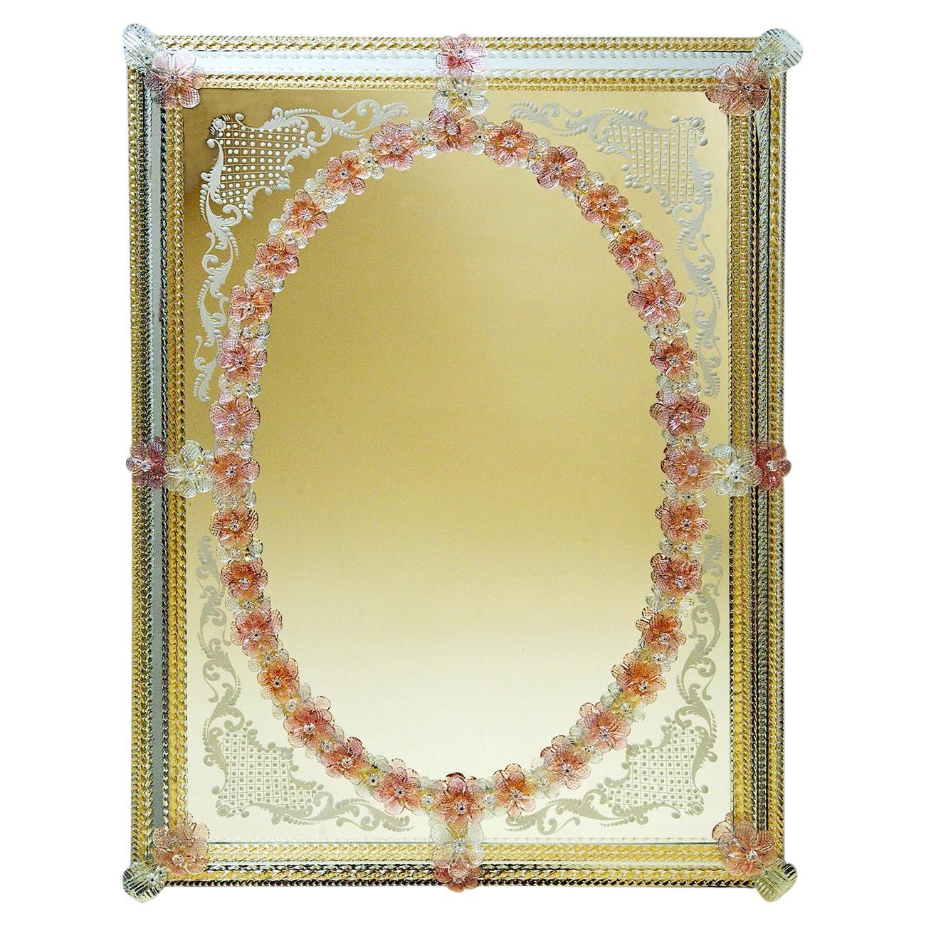 	Rosette Wall Mirror For Sale