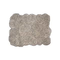 Rosetum Bouquet Carpet, Hand Knotted in Wool, 100 Knots, Bartoli Design