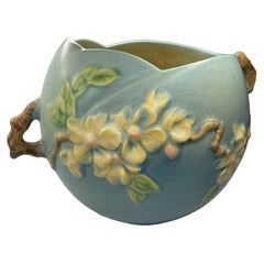 Antique Roseville Art Pottery Apple Blossom Pattern Bowl