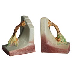 Roseville Art Pottery Bookends With Bittersweet Pattern C1951