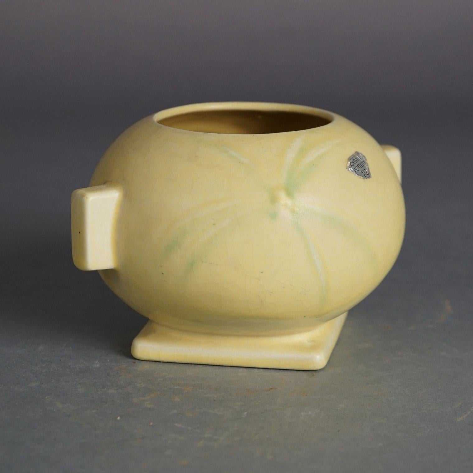 American Roseville Art Pottery Bowl With Dawn Pattern C1937
