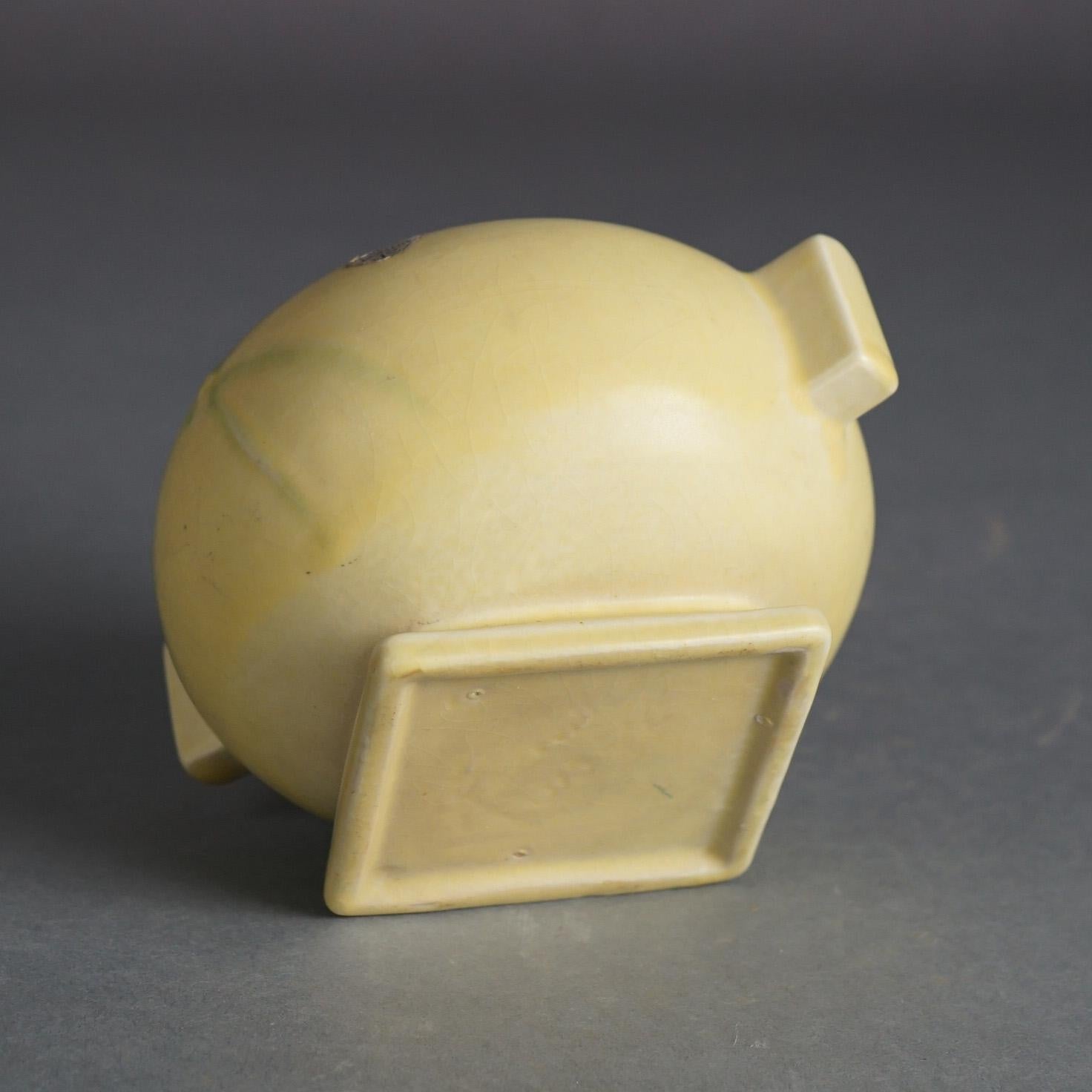 20th Century Roseville Art Pottery Bowl With Dawn Pattern C1937