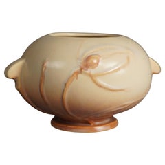 Roseville Art Pottery Bowl With Teasel Pattern C1936