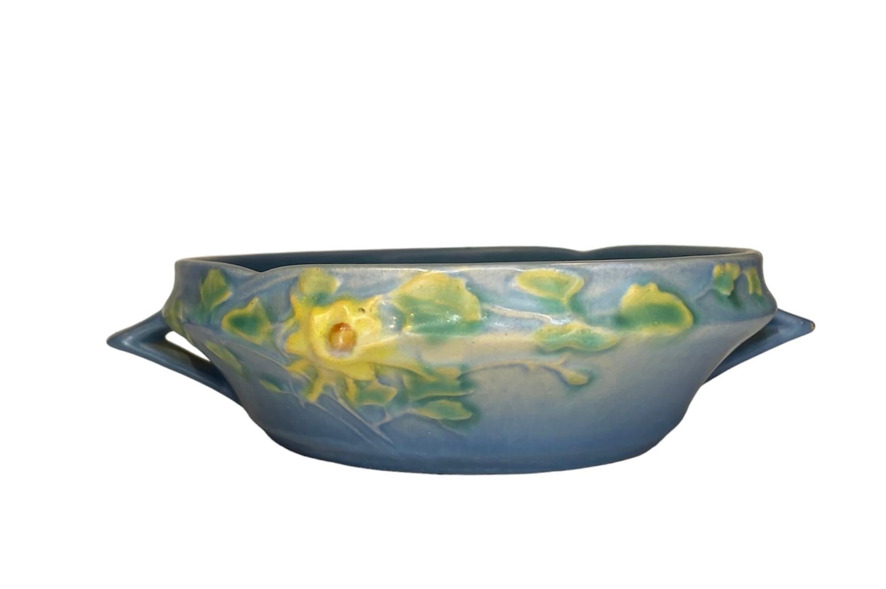 Roseville Art Pottery Columbine Pattern Bowl For Sale 7