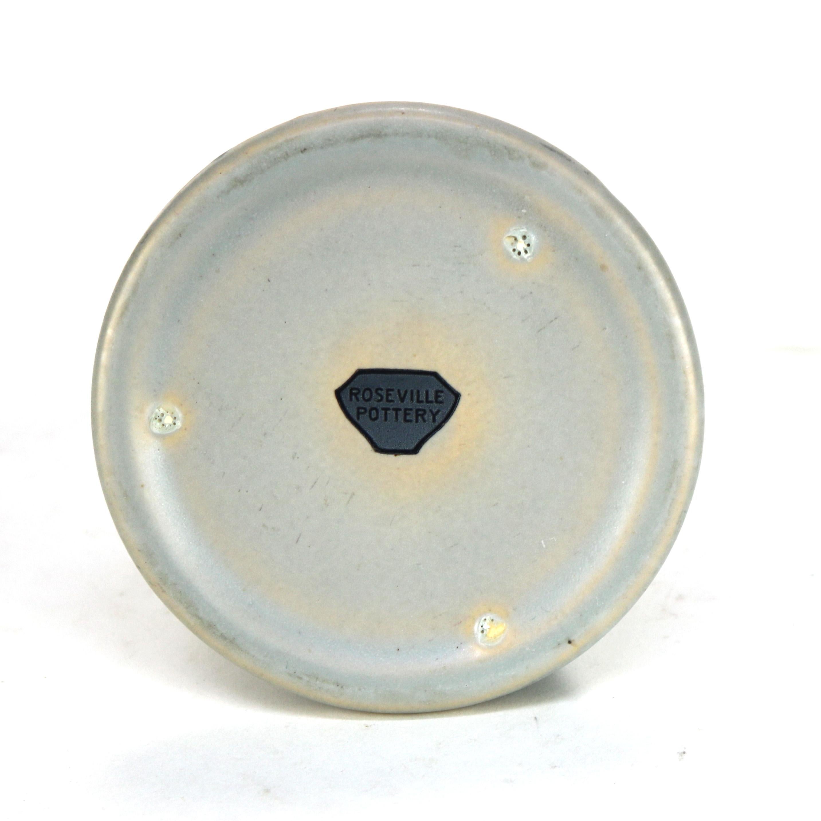 Roseville Art Pottery Gray Candleholder with Tuscany Pattern Mid 20thC For Sale 1
