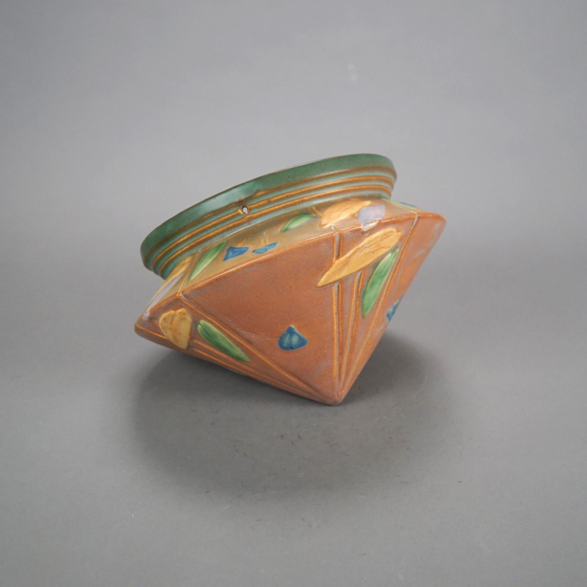 Roseville Art Pottery Hanging Planter with Futura Pattern C1930

Overall - 6